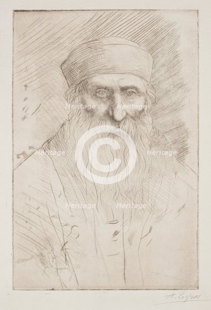 Head of a Man with a Long Beard. Creator: Alphonse Legros (French, 1837-1911).