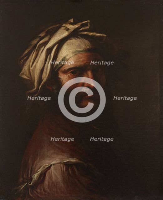 Head of a Man with a Turban, 1649-1655. Creator: Salvator Rosa.