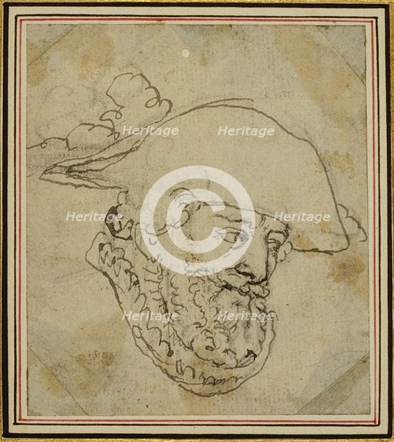 Head of a Man, c. 1766. Creator: Hubert Francois Gravelot.