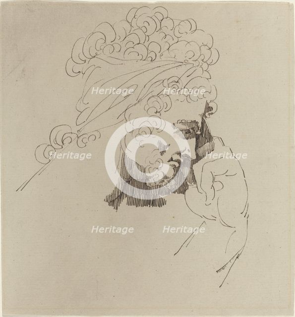Head of a Man, c. 1779. Creator: Master of the Giants.