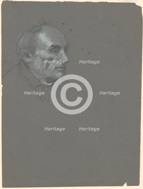 Head of a Man, c. 1870-1880. Creator: Enoch Wood Perry.