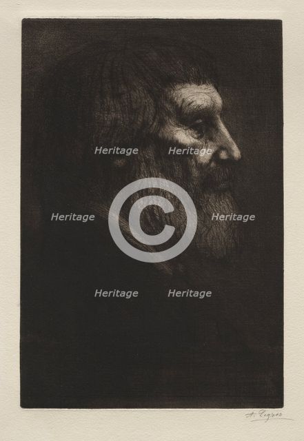 Head of a Man. Creator: Alphonse Legros (French, 1837-1911).