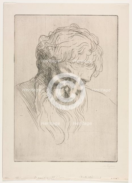 Head of a Man. Creator: Alphonse Legros (French, 1837-1911).