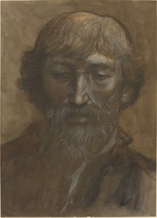 Head of a Man, Full Face. Creator: Alphonse Legros