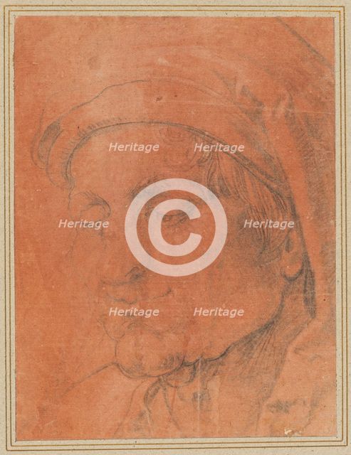 Head of a Man in a Cap, 16th century. Creator: Anonymous; Albrecht Dürer (German, 1471-1528), school of.
