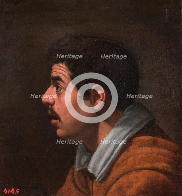Head of a Man in Profile, 1618. Creator: Diego Velasquez.