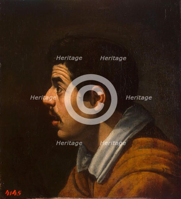 Head of a Man in Profile, c. 1616-1617. Artist: Velàzquez, Diego (1599-1660)