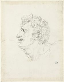 Head of a Man, Left Profile, c. 1810. Creator: Jacques-Louis David