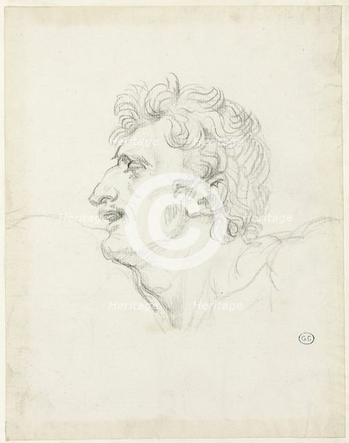 Head of a Man, Left Profile, c. 1810. Creator: Jacques-Louis David.