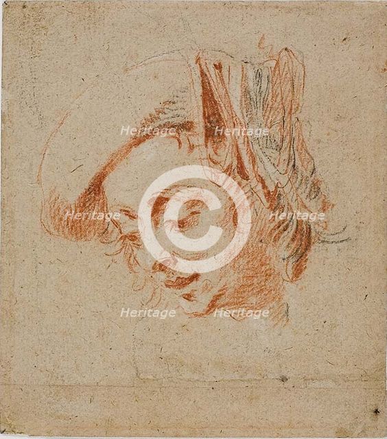 Head of a Man, n.d. Creator: Nicolas Lancret.