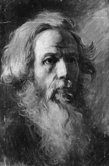 Head of a Man, possibly ca. 1870-82. Creator: Vasily Perov
