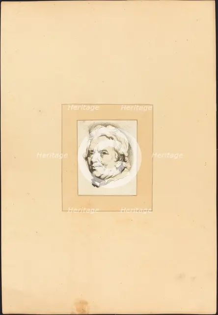 Head of a Man, published 1782. Creator: Johann Gottlieb Prestel.
