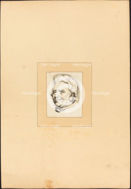 Head of a Man, published 1782. Creator: Johann Gottlieb Prestel.