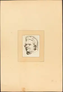 Head of a Man, published 1782. Creator: Johann Gottlieb Prestel