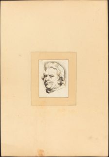 Head of a Man, published 1782. Creator: Johann Gottlieb Prestel