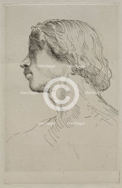 Head of a Model. Creator: Alphonse Legros (French, 1837-1911).