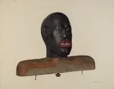 Head of a Negro, c. 1940. Creator: Mina Lowry