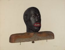 Head of a Negro, c. 1940. Creator: Mina Lowry