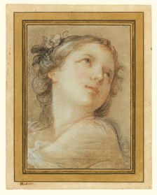 Head of a bacchante, 1741. Creator: Charles-Joseph Natoire