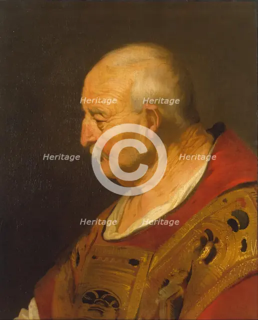 Head of a Bald Old Man in Profile, 1635. Creator: Jacob Adriaensz. Backer.