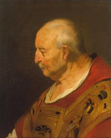 Head of a Bald Old Man in Profile, 1635. Creator: Jacob Adriaensz. Backer