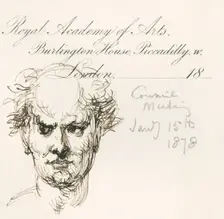 Head of a bald man, January 15th, 1878. Creator: Sir John Gilbert