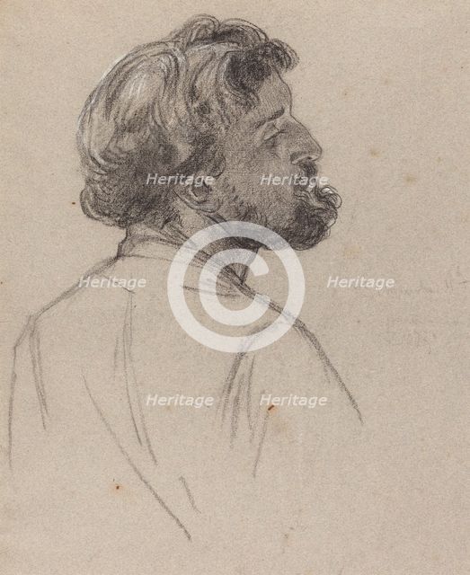 Head of a Bearded Gentleman, early 1860s. Creator: Charles Louis Lucien Muller.