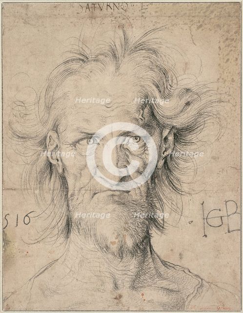 Head of a Bearded Old Man (Saturn), 1516. Artist: Baldung, Hans (1484-1545)