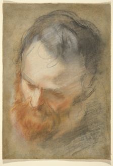 Head of a Bearded Man, 1579/1582. Creator: Federico Barocci