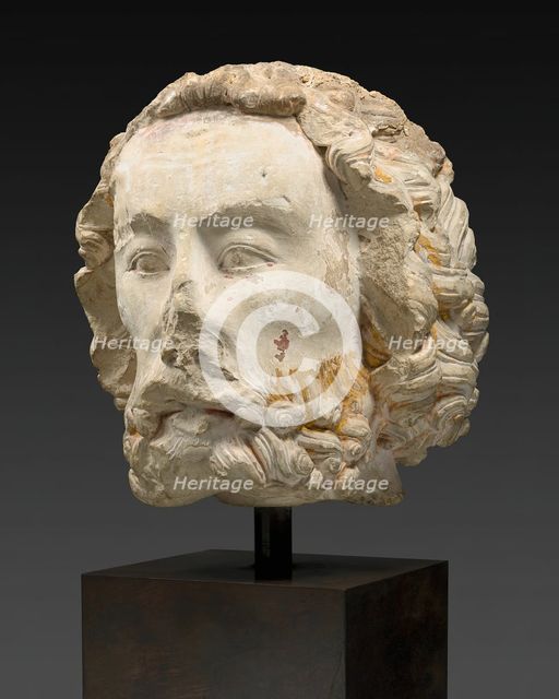 Head of a Bearded Man, 1300/25. Creator: Unknown.