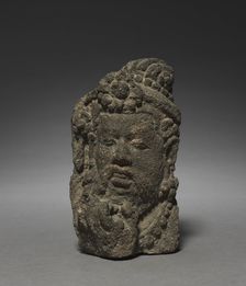 Head of a "Bearded Man", c. 800s. Creator: Unknown