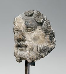 Head of a Bearded Man, French, ca. 1160-70. Creator: Unknown