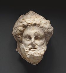 Head of a Bearded Man from a Grave Naiskos, about 340 BC. Creator: Unknown