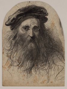 Head of a Bearded Man, late 19th century. Creator: Felix Octavius Carr Darley