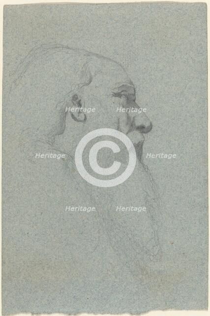 Head of a Bearded Man, Looking Right. Creator: Alexandre Bida.