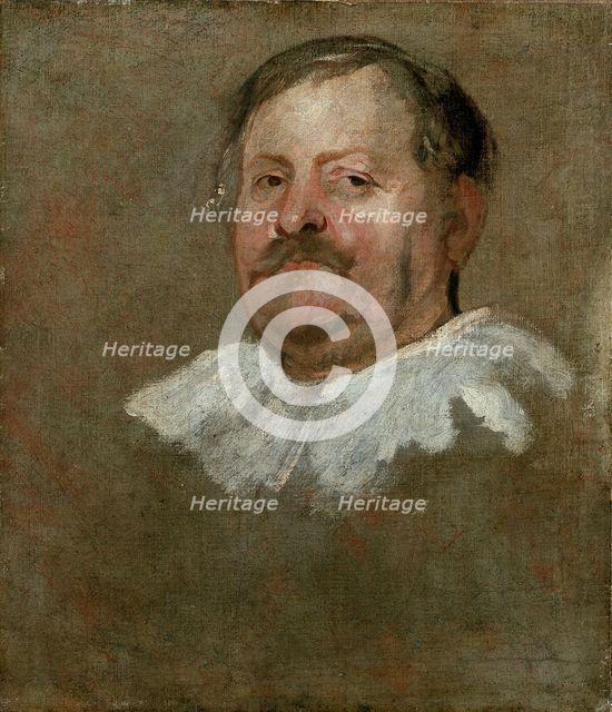 Head of a bearded Man wearing a Falling Ruff, 1628. Artist: Anthony van Dyck.