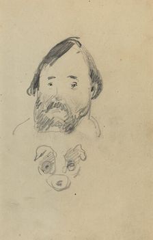 Head of a Bearded Man with a Head of a Dog [recto], 1884-1888. Creator: Paul Gauguin