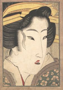 Head of a Beauty, ca. 1825. Creator: Ikeda Eisen