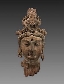 Head of a Bodhisattva, 1100s. Creator: Unknown