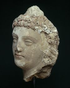 Head of a Bodhisattva, 4th/6th century. Creator: Unknown
