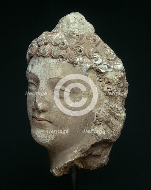 Head of a Bodhisattva, 4th/6th century. Creator: Unknown.