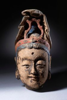 Head of a Bodhisattva, Probably Avalokitésvara (Guanyin), the Bodhisattva..., between c.1450-c.1550. Creator: Unknown