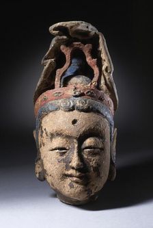 Head of a Bodhisattva, Probably Avalokitésvara (Guanyin), the Bodhisattva..., between c.1450-c.1550. Creator: Unknown