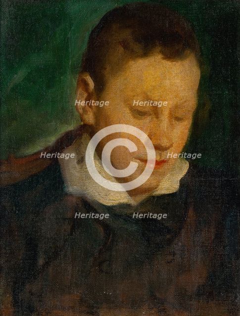 Head of a Boy, around 1890. Creator: Ludovit Pitthordt.