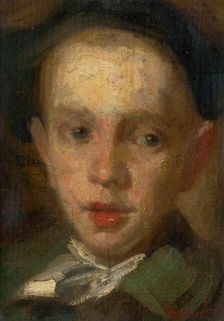 Head of a Boy, around 1890. Creator: Ludovit Pitthordt