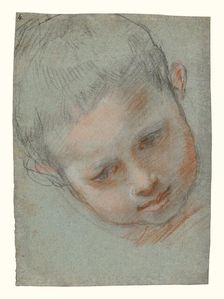 Head of a Boy (recto); Figure Studies (verso), about 1586-1589. Creator: Federico Barocci