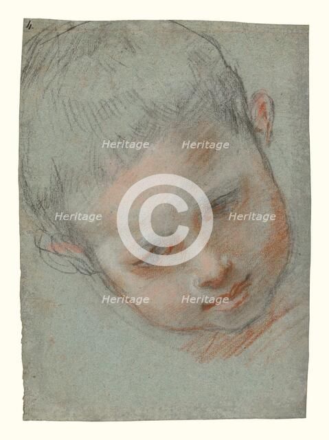 Head of a Boy (recto); Figure Studies (verso), about 1586-1589. Creator: Federico Barocci.