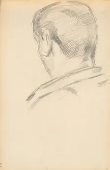 Head of a Boy Seen from Behind, c. 1885. Creator: Paul Cezanne
