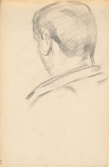 Head of a Boy Seen from Behind, c. 1885. Creator: Paul Cezanne