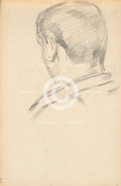 Head of a Boy Seen from Behind, c. 1885. Creator: Paul Cezanne.